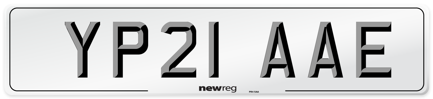 YP21 AAE Number Plate from New Reg